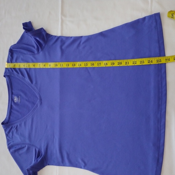 Athletic Works Women's Shirt Blue Size M(8-10) V Neck - Picture 6 of 7